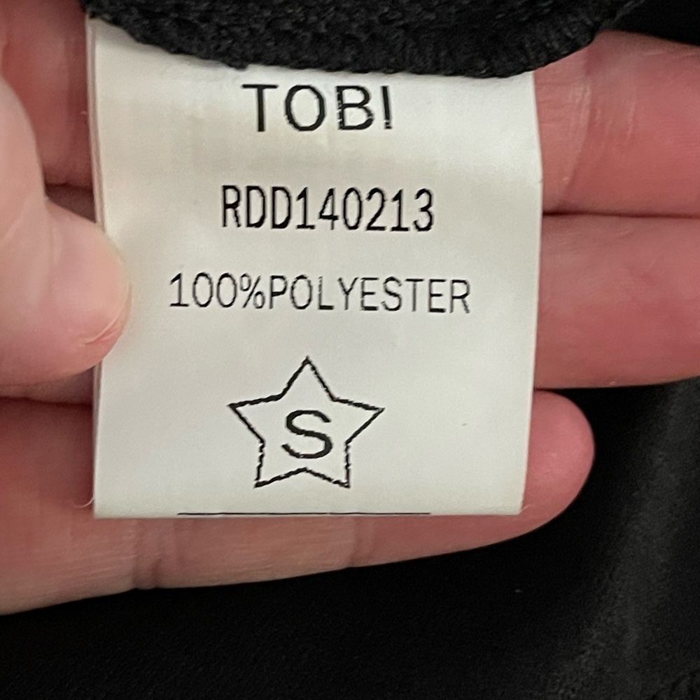 Tobi rose print open back black pink mini dress - Picture 4 of 5